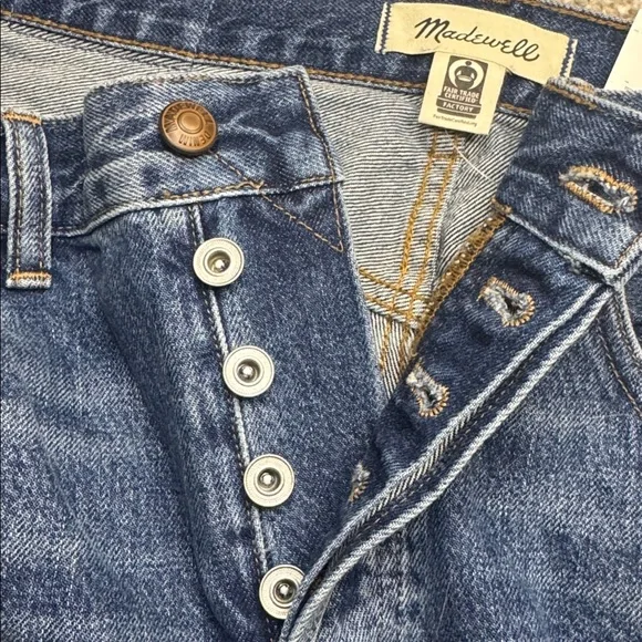 NWT Madewell The Dean Easy Straight Jean | Size 25 | Shibori Wash - Picture 11 of 14